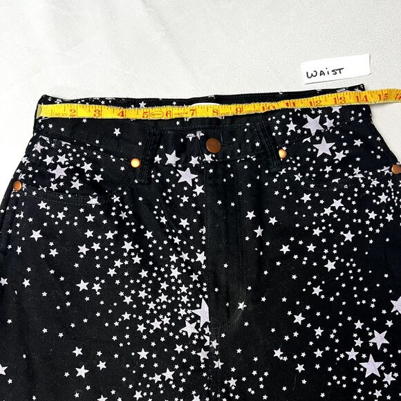 Free People Wrangler Star Print Wide Flare Jeans Western Corduroy Pockets 28x32 - Picture 8 of 13